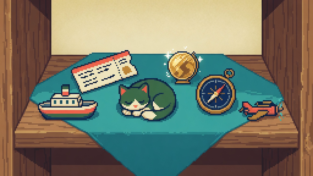 Ferries, tickets, cats, jets, and other tools. The shelf is longer than it looks.